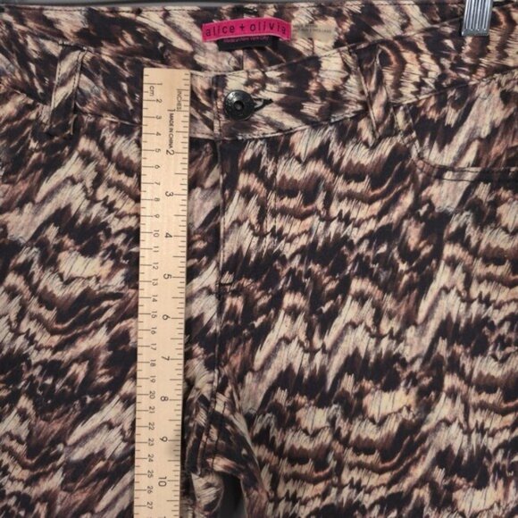 NWT alice + olivia Women's Jeans 12 Tiger Eye USA🇺🇸MADE Skinny C301178885 - Picture 4 of 13
